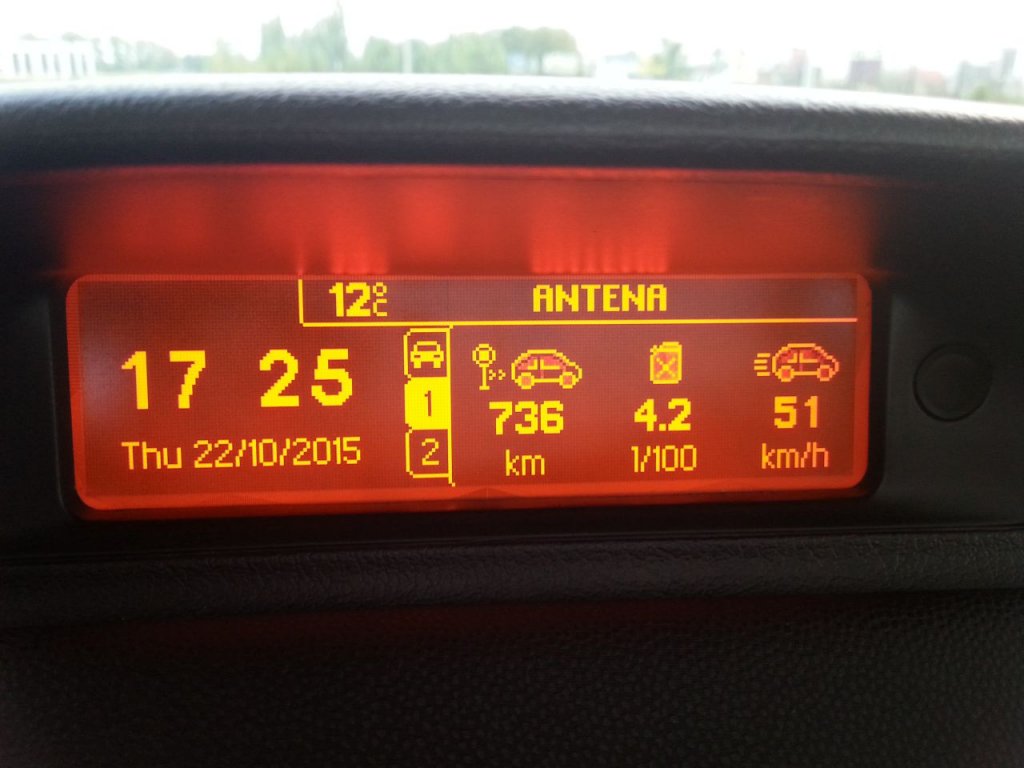 Ukazovateľ spotreby paliva v osobnom vozidle